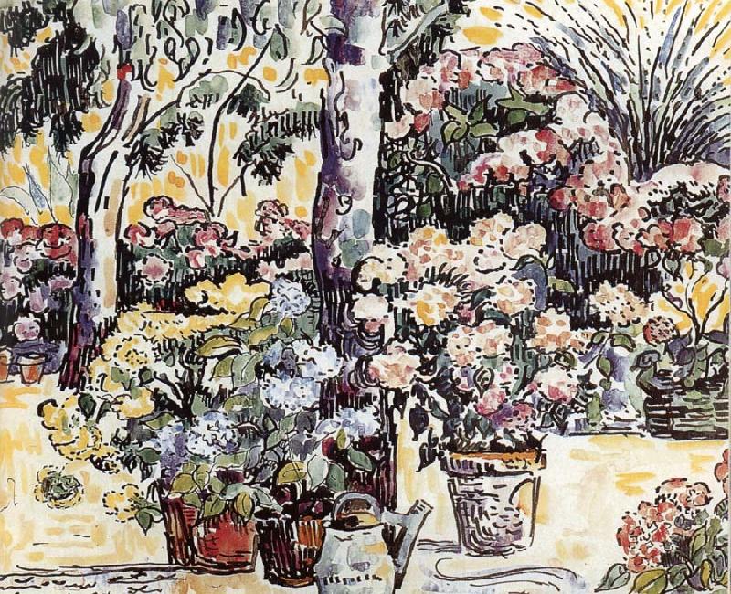 Paul Signac Artist-s Garden oil painting picture